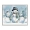 Stupell Industries Snowmen Trio and Bird Framed Giclee, design by Nicole DeCamp